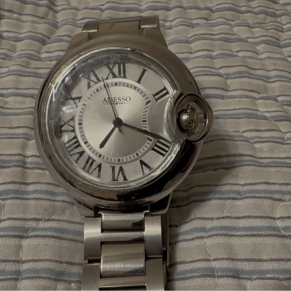 Men’s Adesso Art Deco ss quartz watch, 39mm, light scratches - Picture 7 of 7